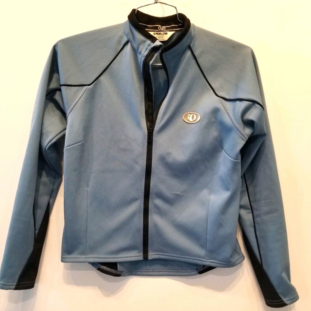 Pearl‎ Izumi Cycling Jacket Blue Athletic Workout Long Sleeve Zip Closer Size M